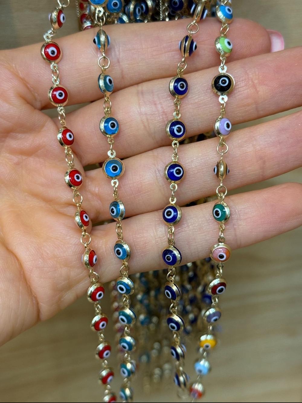 14k Gold Adjustable Evil Eye Bracelets - Women's Jewelry